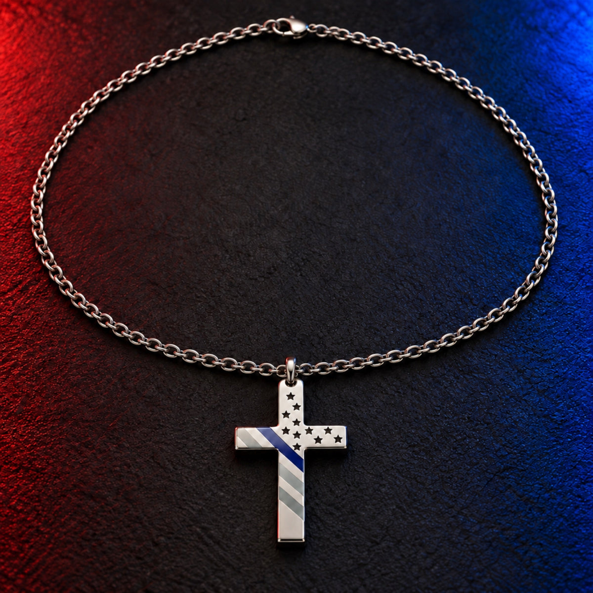 Police Cross Necklace