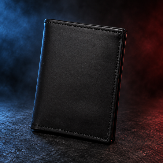 Perfect Fit HPD Supervisor recessed badge wallet - closed exterior view