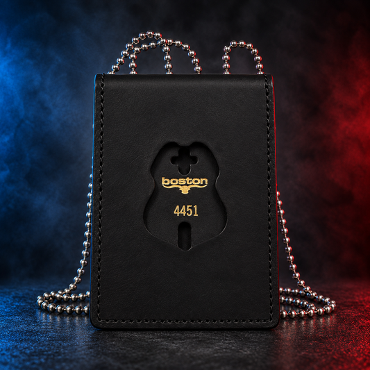 Boston Leather 450DX-4451 Deluxe Neck Badge Holder