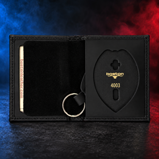 Boston Leather 100-S-4003 recessed book-style badge case