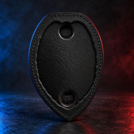 D&K DK-612 recessed black leather badge holder cutout 257