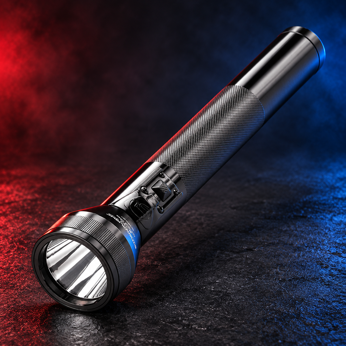 Streamlight SL-20L duty flashlight on Mobile Cop Shop red and blue background