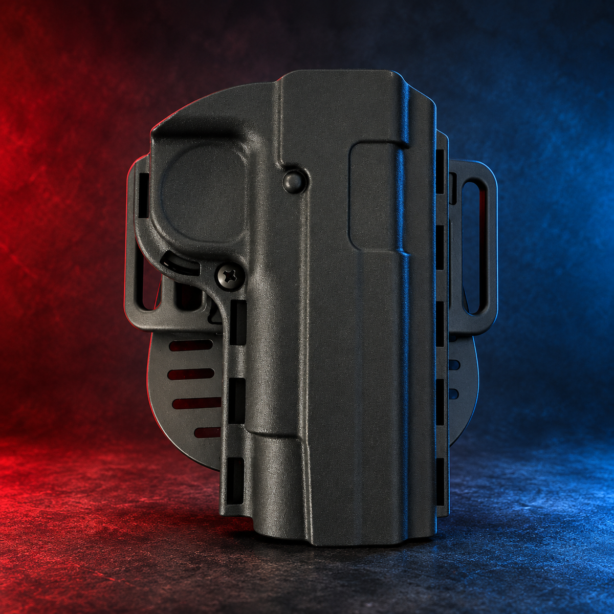 Uncle Mike’s Reflex 1911 right-hand holster, black, front view
