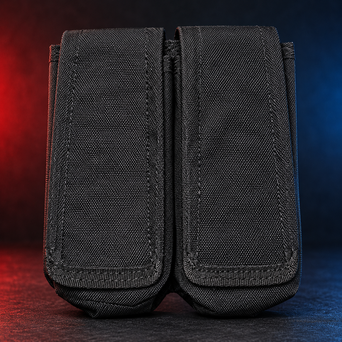 Voodoo Tactical M4/AK47 double magazine pouch — black, product rendering
