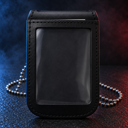Perfect Fit HPD Supervisor badge and ID neck holder - clear ID window side