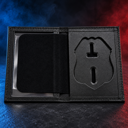 Perfect Fit Leather Badge and ID Case - HPD Supervisor